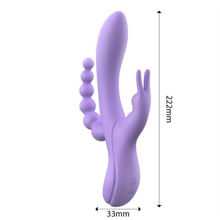 Lindsay Vibe with Anal Chain Liquid Silicone Unibody Flexible 2 Motors - ER00191 - Teknashop Ltd