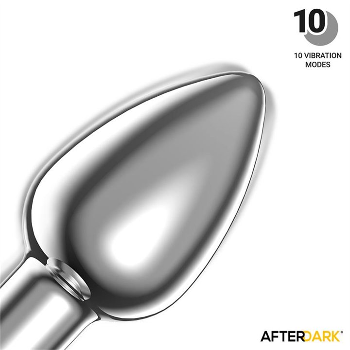 Dimpor Chrome Anal Plug with Vibration and Magnetic USB Size L - AD-549 - Teknashop Ltd