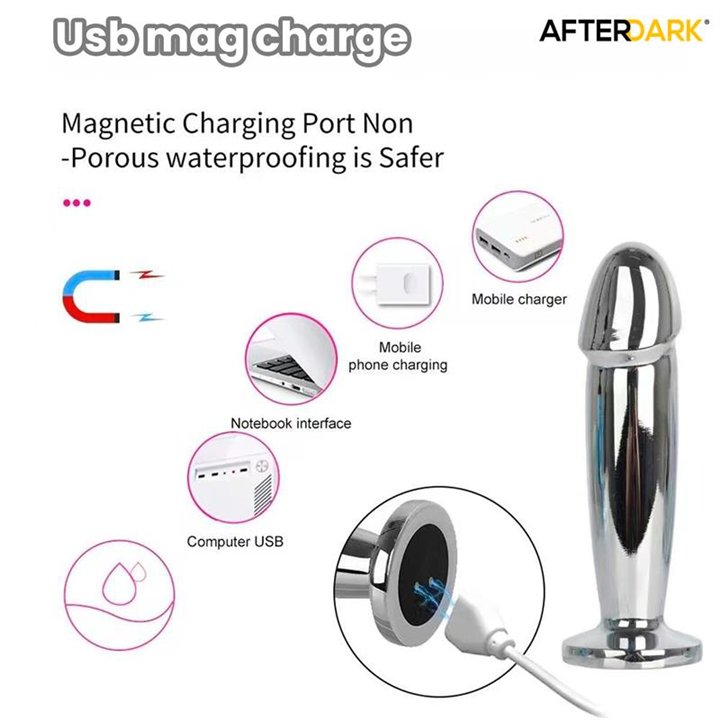 Sarmy Anal Plug with Vibration Magnetic USB Size M - AD-547 - Teknashop Ltd