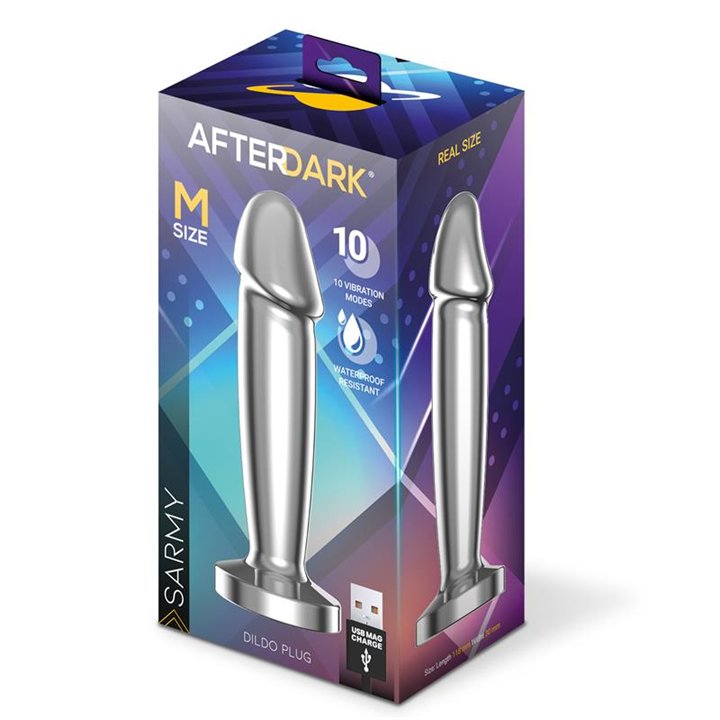 Sarmy Anal Plug with Vibration Magnetic USB Size M - AD-547 - Teknashop Ltd