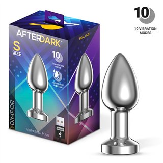 Dimpor Chrome Anal Plug with Vibration and Magnetic USB Size S - AD-551 - Teknashop Ltd