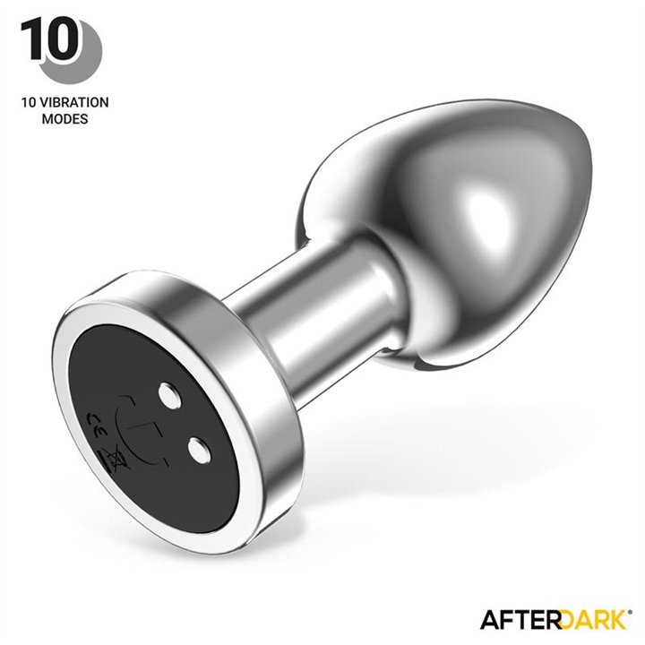 Dimpor Chrome Anal Plug with Vibration and Magnetic USB Size S - AD-551 - Teknashop Ltd