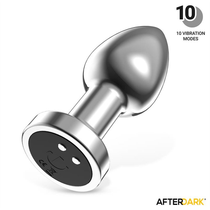 Dimpor Chrome Anal Plug with Vibration and Magnetic USB Size S - AD-551 - Teknashop Ltd