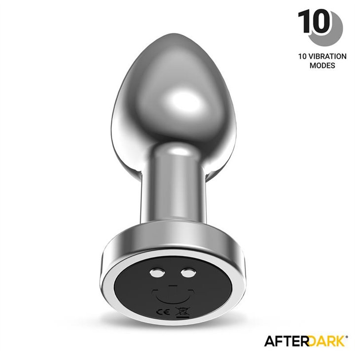 Dimpor Chrome Anal Plug with Vibration and Magnetic USB Size S - AD-551 - Teknashop Ltd