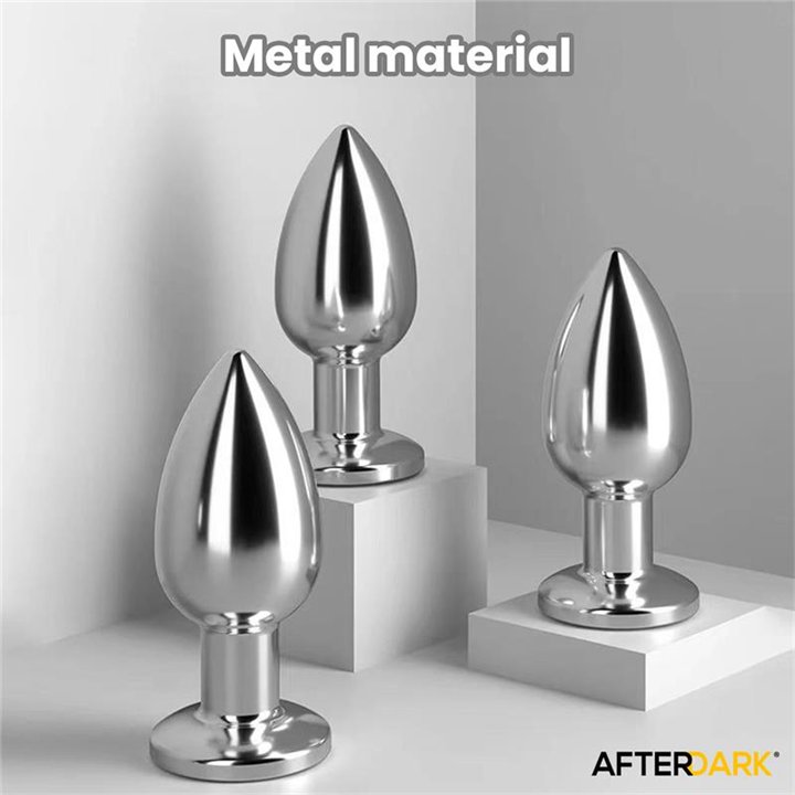 Dimpor Chrome Anal Plug with Vibration and Magnetic USB Size S - AD-551 - Teknashop Ltd