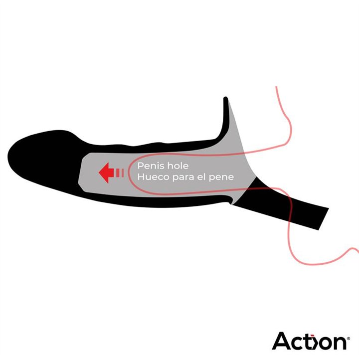 Strap-On with Hollow Dildo Premium Silicone Size L Flesh - AC-506 - Teknashop Ltd