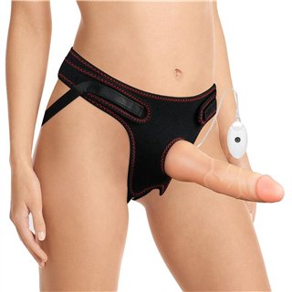 Strap-on with Vibrating Dildo with Remote Control 7.5 - LO-LV715116 - Teknashop Ltd