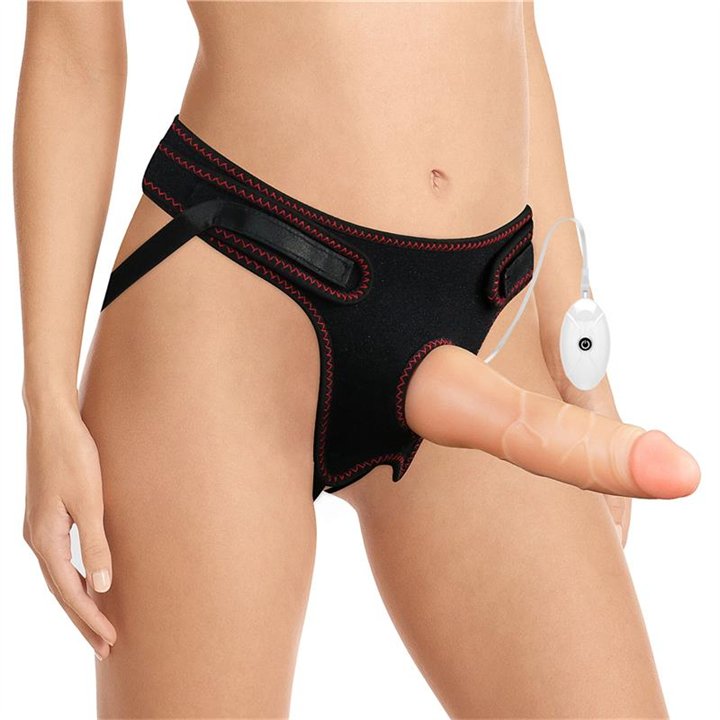 Strap-on with Vibrating Dildo with Remote Control 7.5 - LO-LV715116 - Teknashop Ltd