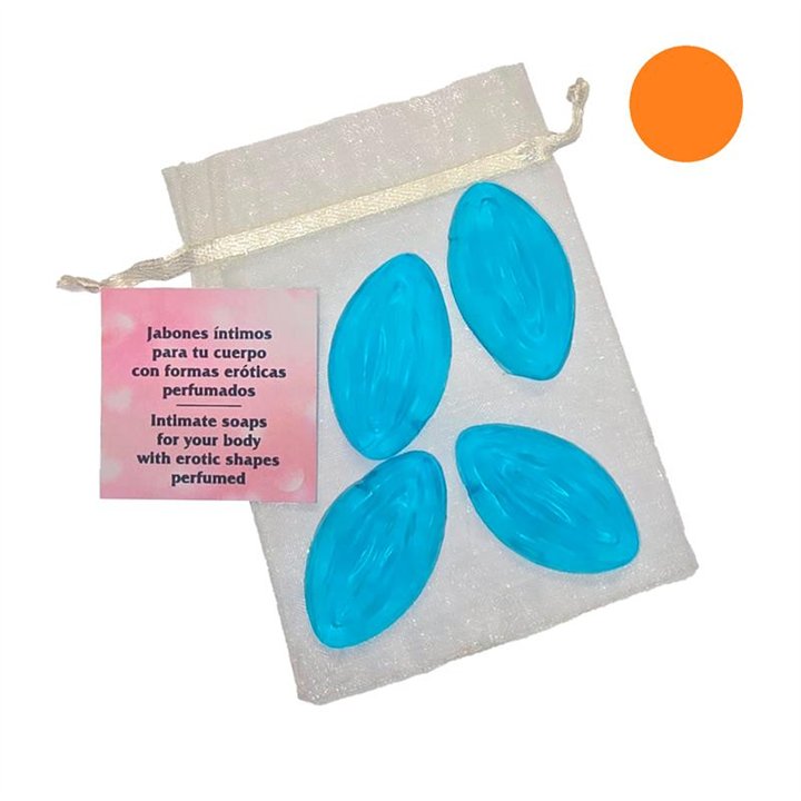 Set of 4 Scented Mini Soaps in the Shape of a Orange Vagina - 8412345052637 - Teknashop Ltd