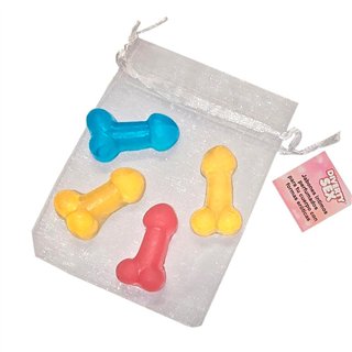 Set of 4 Mini Penis-Shaped Soaps Colors - 8412345052613 - Teknashop Ltd
