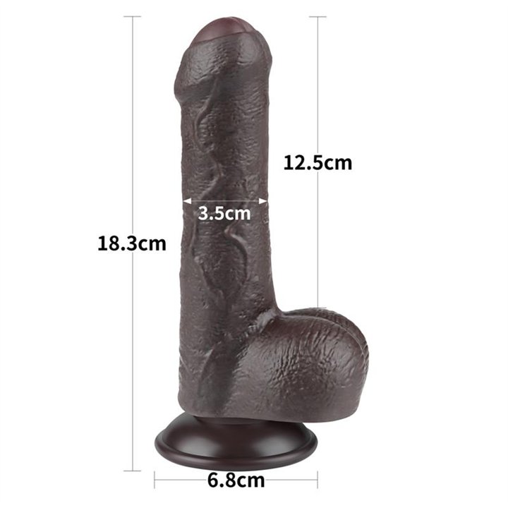 Sliding Skin Dual Layer Dildo 7 - LO-LV317401 - Teknashop Ltd