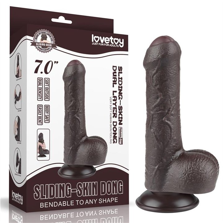 Sliding Skin Dual Layer Dildo 7 - LO-LV317401 - Teknashop Ltd