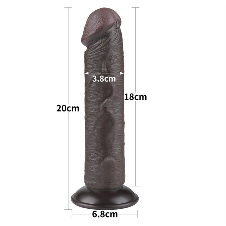Sliding Skin Dual Layer Dildo 8 - LO-LV317406 - Teknashop Ltd