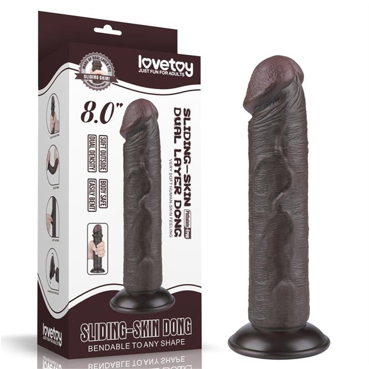 Sliding Skin Dual Layer Dildo 8 - LO-LV317406 - Teknashop Ltd