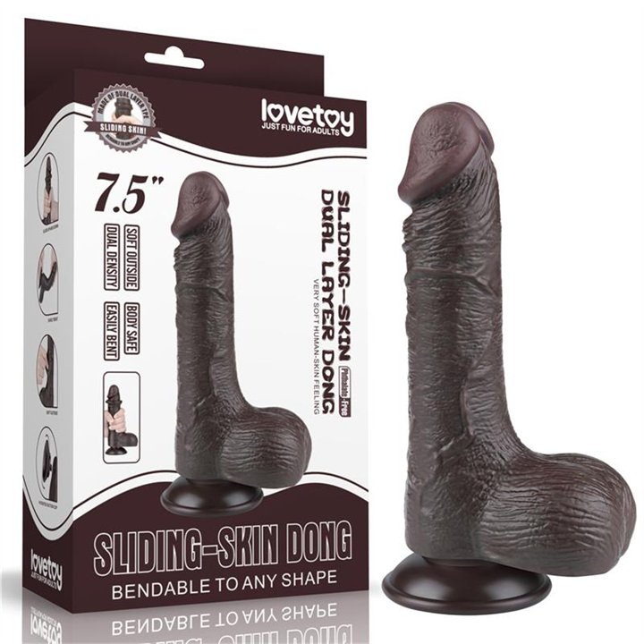 Sliding Skin Dual Layer Dildo 7.5 - LO-LV317404 - Teknashop Ltd