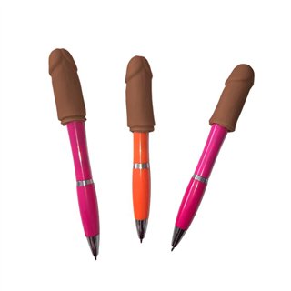 3 Pens with a Penis-Shaped Tip - 8412345052545 - Teknashop Ltd