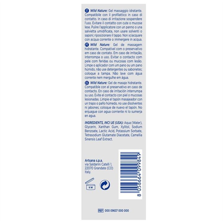 Massage Gel Wild Nature 200 ml - 8058664099849 - Teknashop Ltd