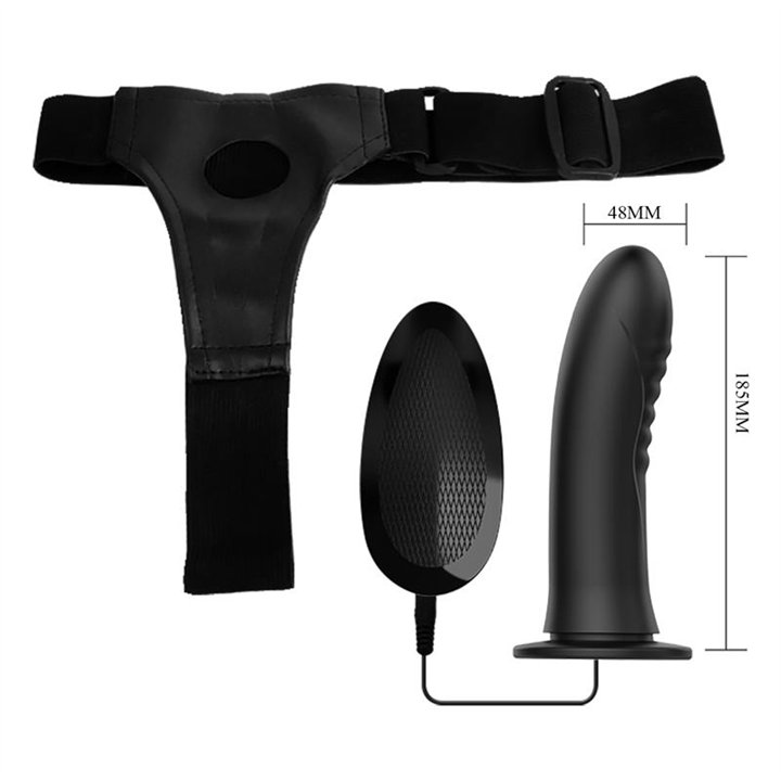Myron Strap-On with Vibrating Dildo 7.2 - BW-022056 - Teknashop Ltd