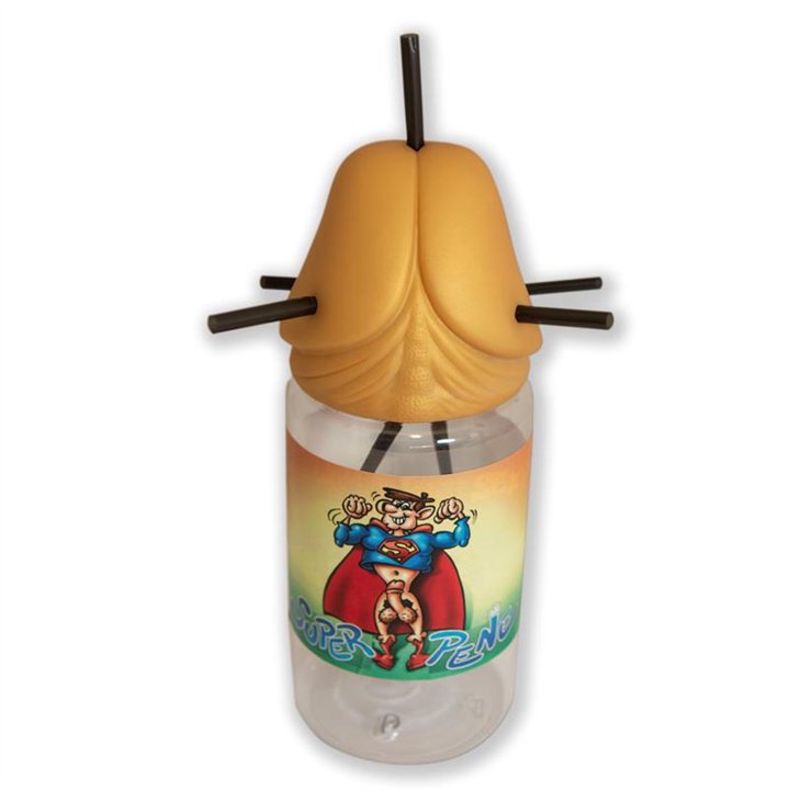 Penis-Shaped Baby Bottle with 5 Straws Gold Edition - 8412345052071 - Teknashop Ltd