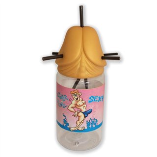 Penis-Shaped Baby Bottle 5 Straws Gold Edition - 8412345052088 - Teknashop Ltd