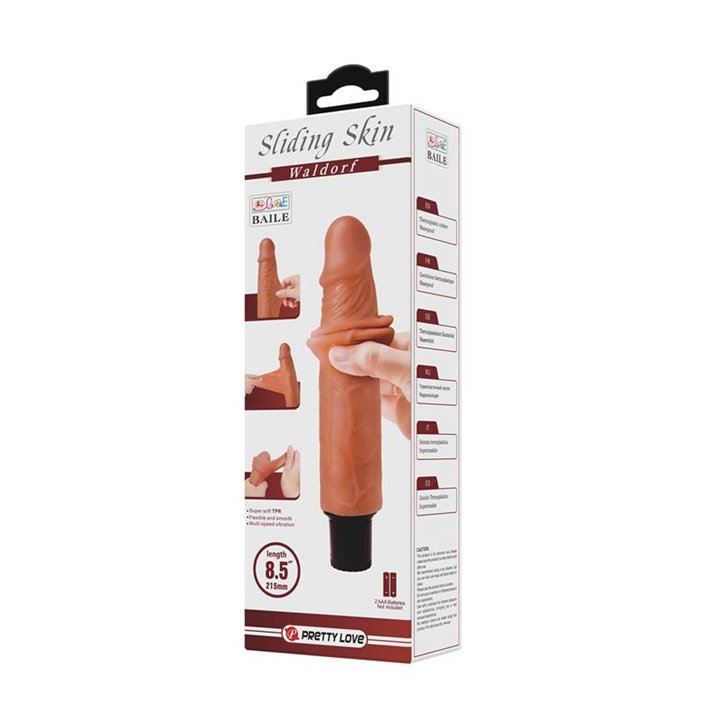 Realistic Sliding skin Dildo Waldorf 8,5 - BW-027003LP - Teknashop Ltd