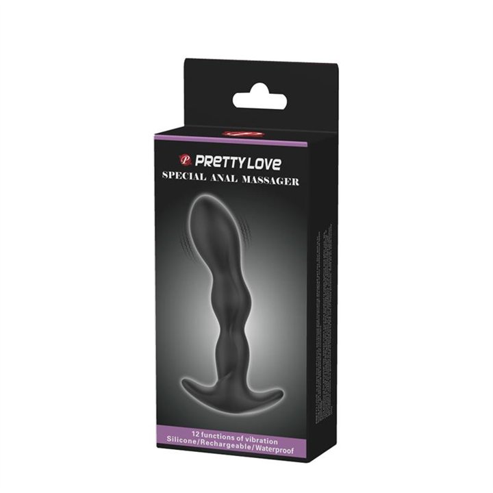 Yale Butt Plug with Vibration Black - BI-040068 - Teknashop Ltd