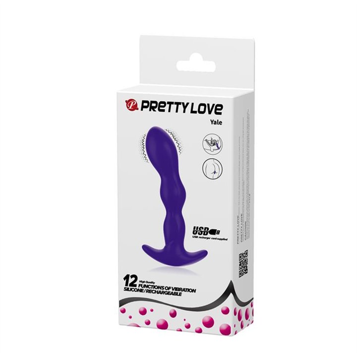 Yale Butt Plug with Vibration Purple - BI-040068-1 - Teknashop Ltd