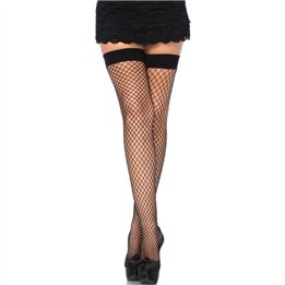 LEG AVENUE - FISHNET THIGH HIGHS BLACK ONE SIZE - D-215316 - Teknashop Ltd
