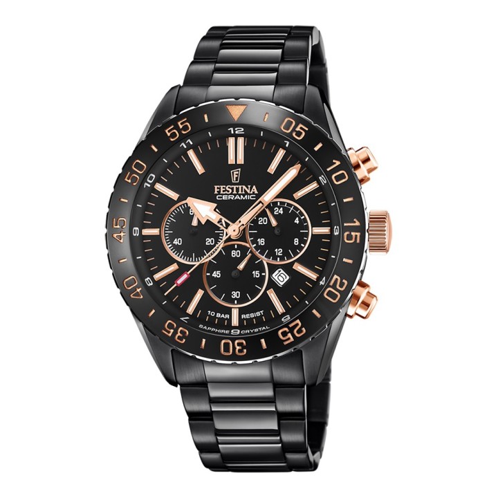 Festina Ceramic F20577/1 Men's Watch Chronograph - F20577/1 - Teknashop Ltd