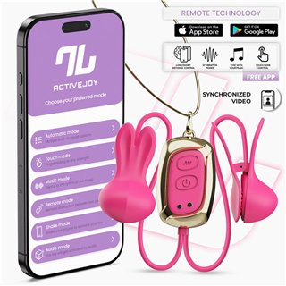 Tickly Nipple Clamps ith Vibration, Remote and Necklace with App - IN-047 - Teknashop Ltd