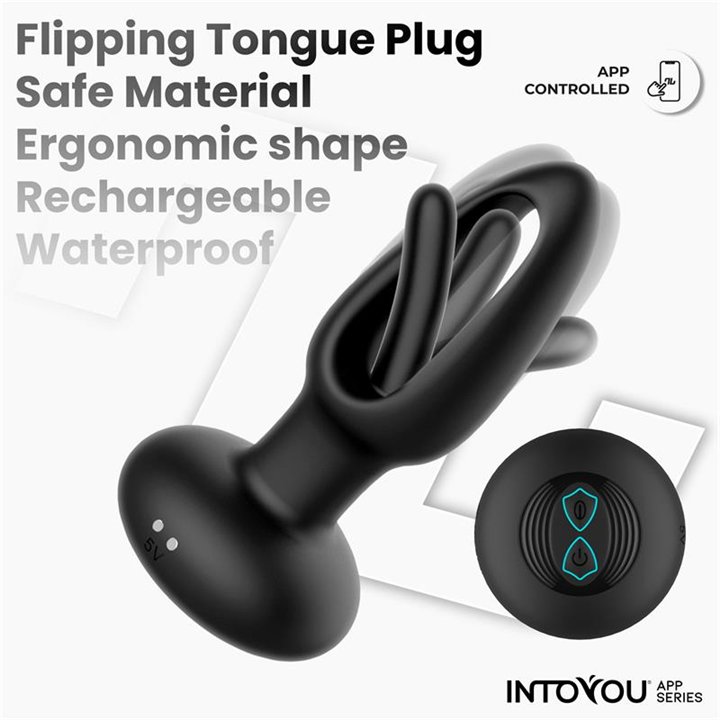 Zack Anal Plug with Flipping Tongue and Vibration with App - IN-020 - Teknashop Ltd