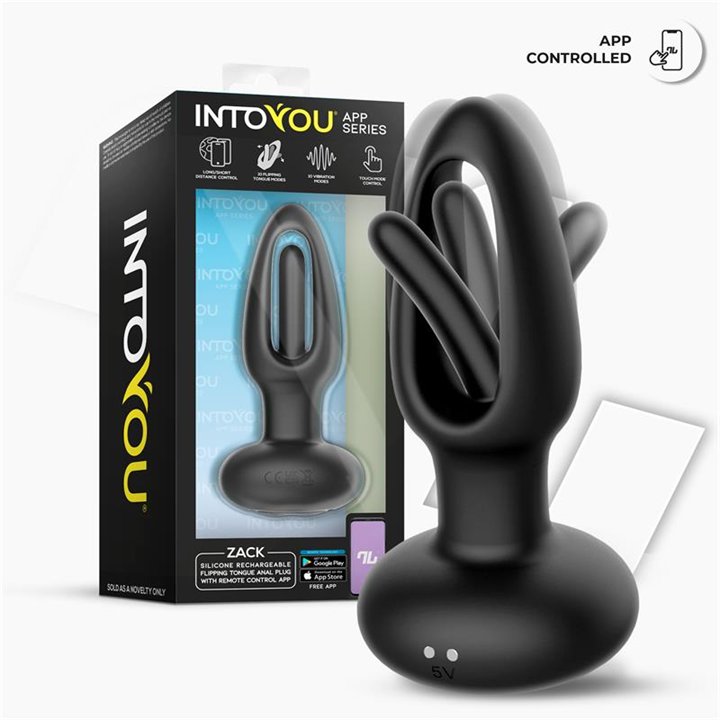Zack Anal Plug with Flipping Tongue and Vibration with App - IN-020 - Teknashop Ltd