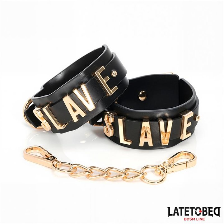 SLAVE Ankle cuff with Golden Chain - 8436615009084 - Teknashop Ltd