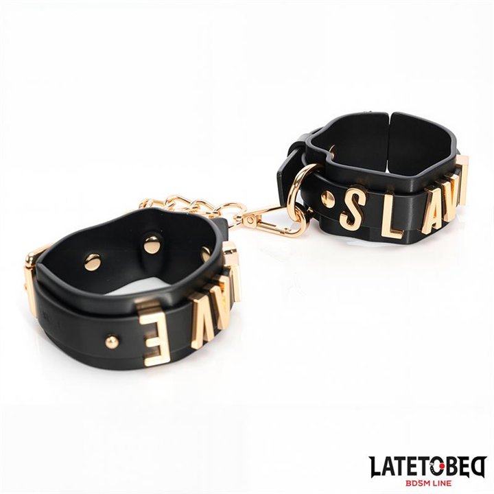 SLAVE Ankle cuff with Golden Chain - 8436615009084 - Teknashop Ltd