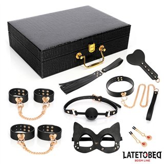 8 Piece Leather Bondage Kit with Storage Case - 8436615009022 - Teknashop Ltd