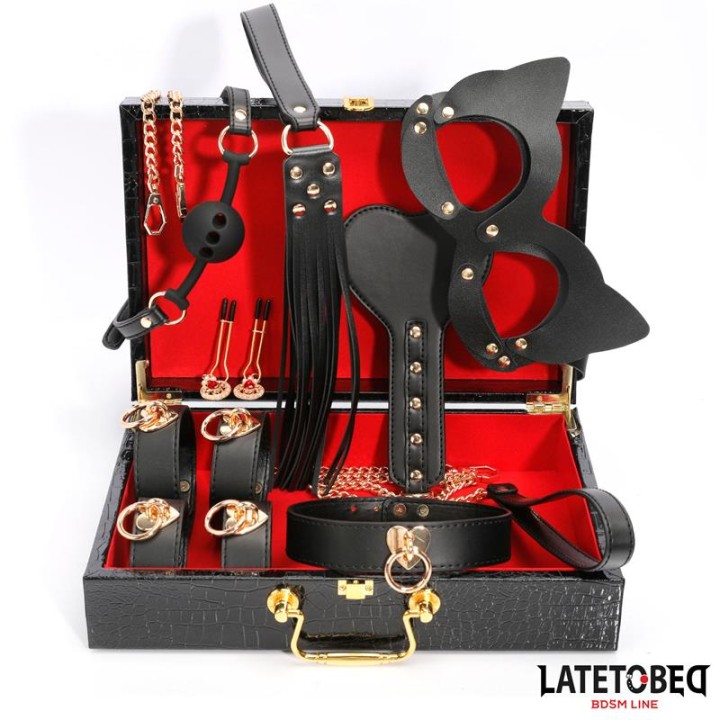 8 Piece Leather Bondage Kit with Storage Case - 8436615009022 - Teknashop Ltd