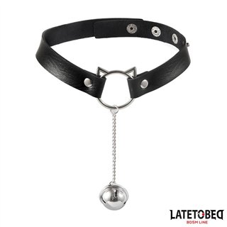 choker with cat ear hoop and bell - 8436626090026 - Teknashop Ltd