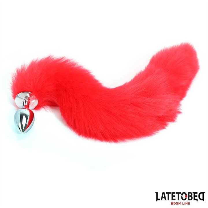 Anal plug with tail Red 40 cm - 8436626090118 - Teknashop Ltd