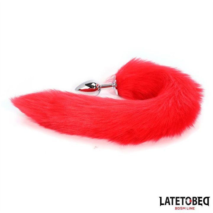 Anal plug with tail Red 40 cm - 8436626090118 - Teknashop Ltd