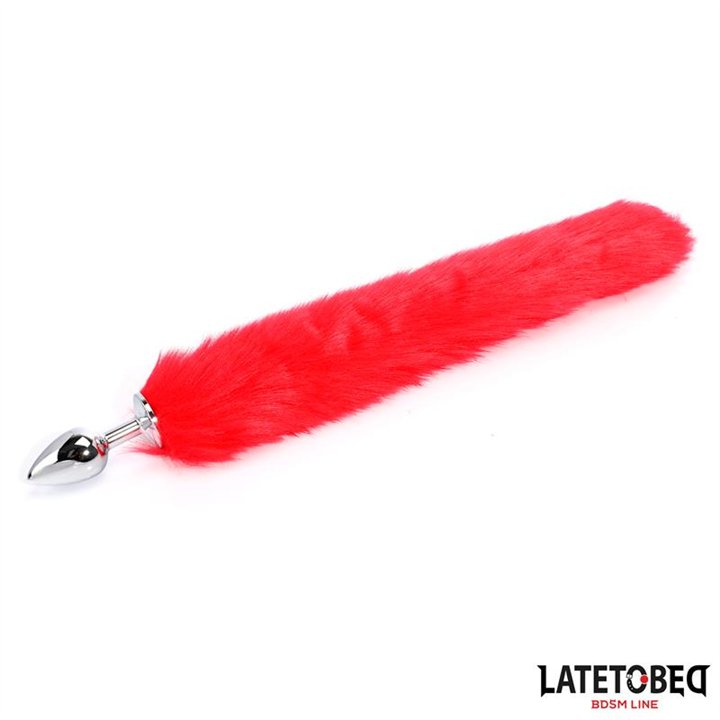 Anal plug with tail Red 40 cm - 8436626090118 - Teknashop Ltd
