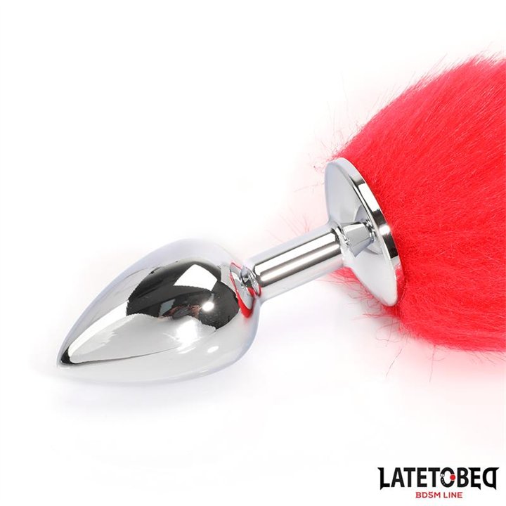Anal plug with tail Red 40 cm - 8436626090118 - Teknashop Ltd