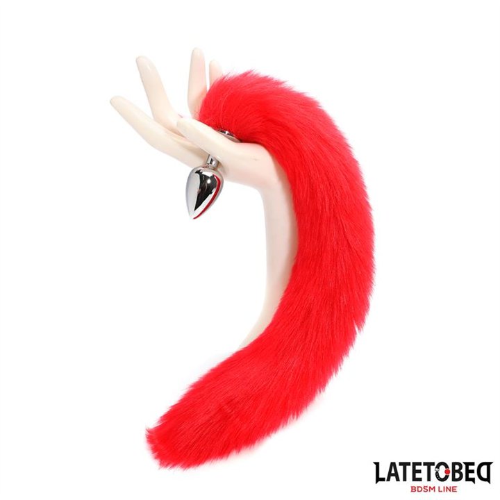 Anal plug with tail Red 40 cm - 8436626090118 - Teknashop Ltd
