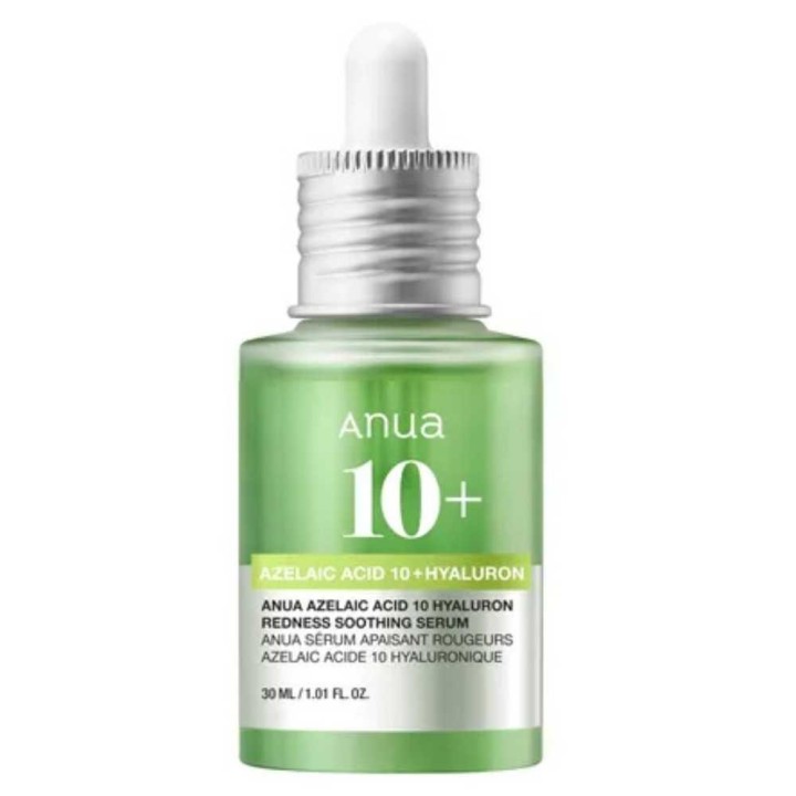 Anua, Azelaic Acid 10, Azelaic Acid 10 + Hyaluron, Soothing Anti-Redness, Serum, For Face, 30 ml - Teknashop Ltd