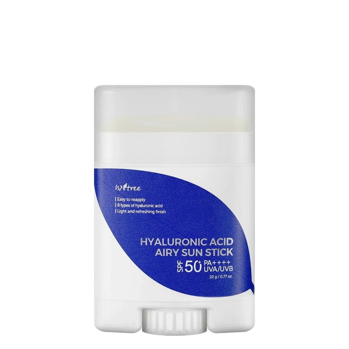 Isntree, Hyaluronic Acid Airy Sun, Hydrating, Soothing & Protecting, Before Sun Exposure, Stick, For Face, 22 g - Teknashop Ltd