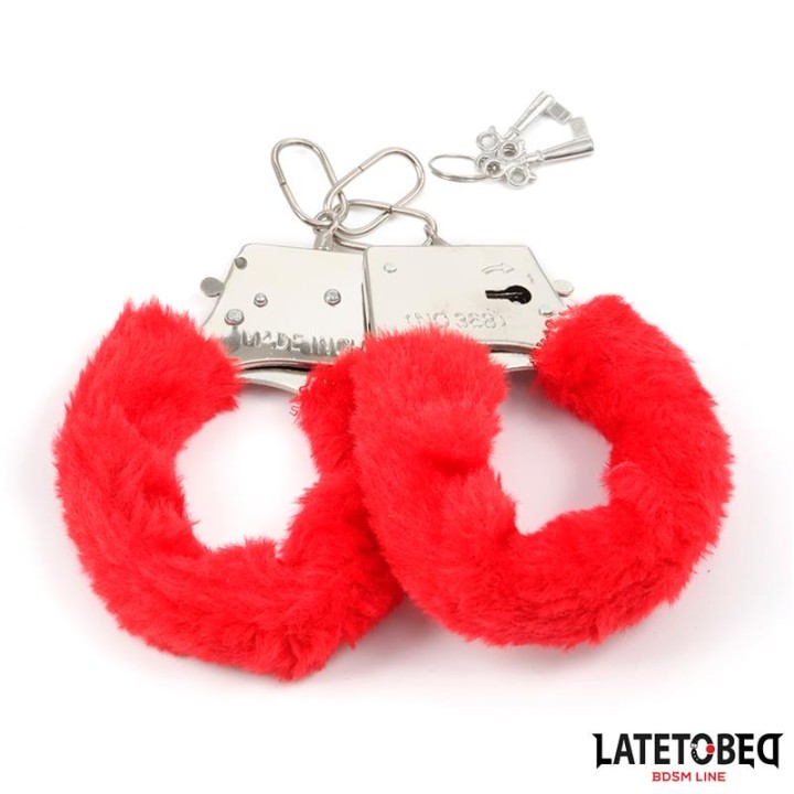 Furry Metal Cuff Red - 8436615009169 - Teknashop Ltd