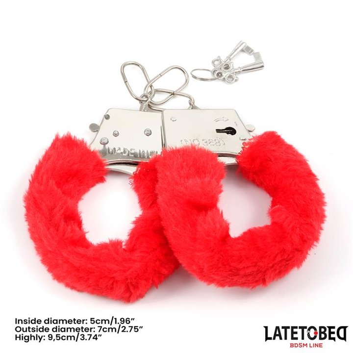 Furry Metal Cuff Red - 8436615009169 - Teknashop Ltd