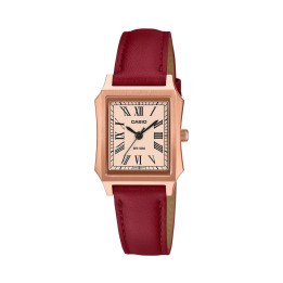 CASIO COLLECTION Mod. TANK - LEATHER, ROSE GOLD - WW.LTP-B190RGL-4BVER - Teknashop Ltd