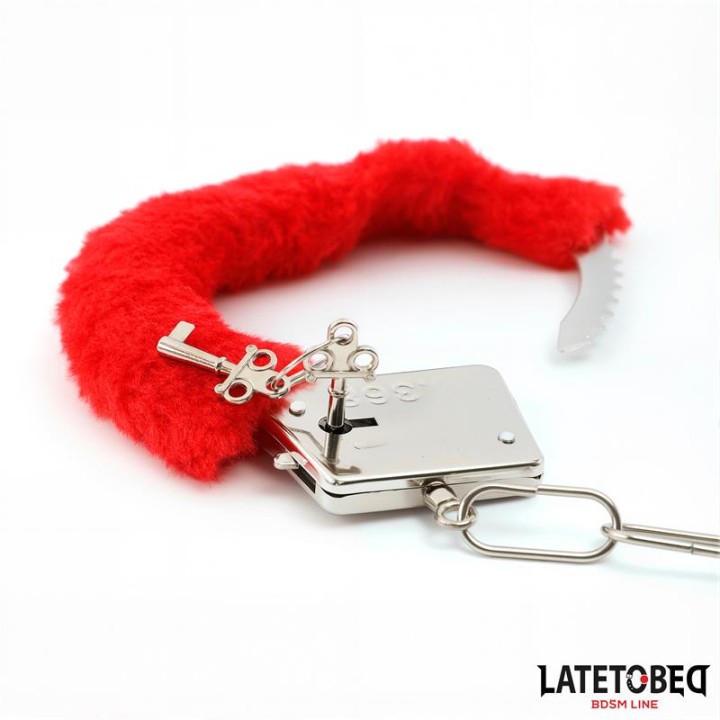 Furry Locking Cuff Red - 8436626090019 - Teknashop Ltd
