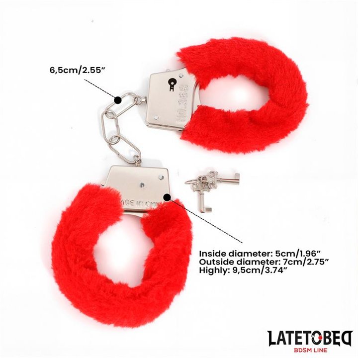 Furry Locking Cuff Red - 8436626090019 - Teknashop Ltd
