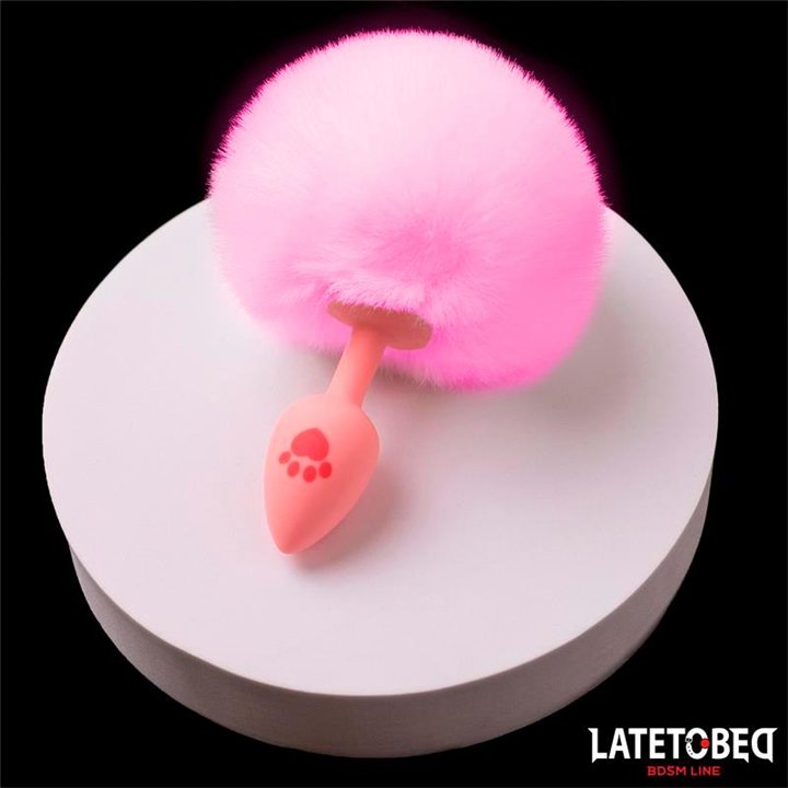 Pink Silicone Anal Plug with Pompon Pink - 8436615009923 - Teknashop Ltd
